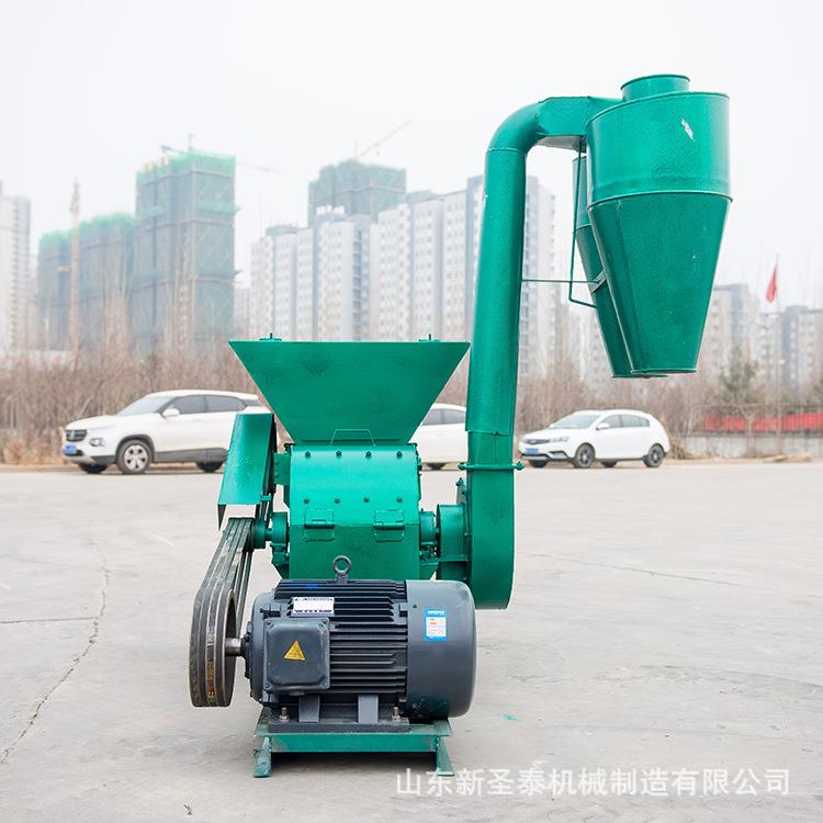 多用途锤片式稻草粉碎机效果秸秆稻草粉碎机环保除尘拖拉机悬挂