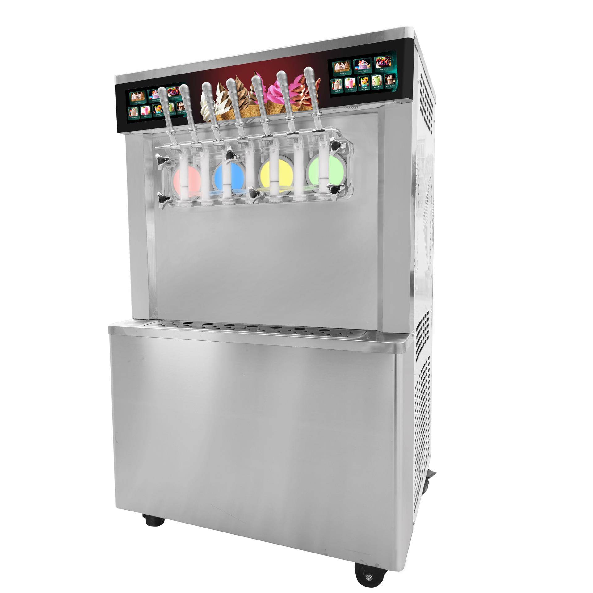 冰激凌机户外摆摊软冰淇淋机器摆摊车商用立式冰沙机