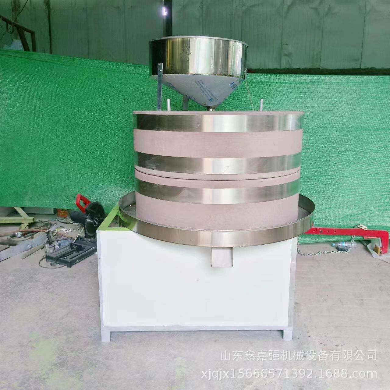 全自动面粉研磨设备电动芝麻香油石磨机天然石材花生酱磨浆机