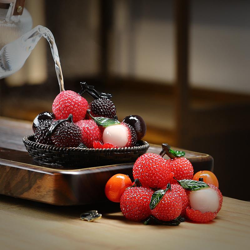 荔枝茶宠摆件冲水变色精品可养个性小摆件创意茶道茶具配件茶玩