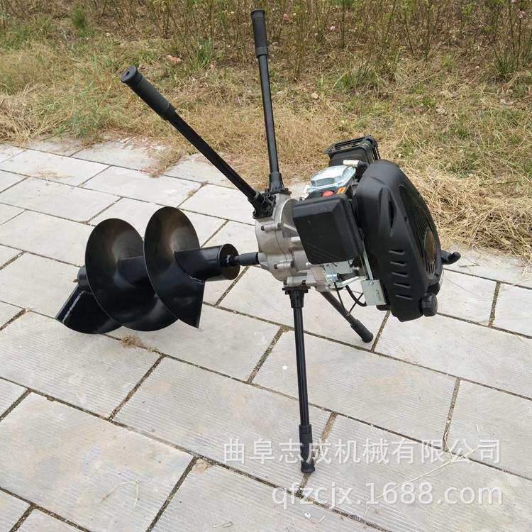 志成双人操作汽油挖坑机 8马力果园种植打坑机 猪圈围栏打桩机