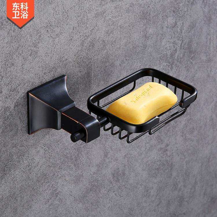 全铜黑色香皂架皂网 欧式仿古肥皂架肥皂盒 浴室五挂件 浴巾架