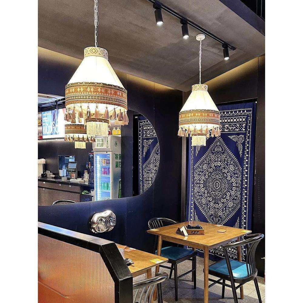 中国风吊灯中古餐厅灯民宿酸汤火锅店麻绳民谣禅意餐饮餐桌吧台灯