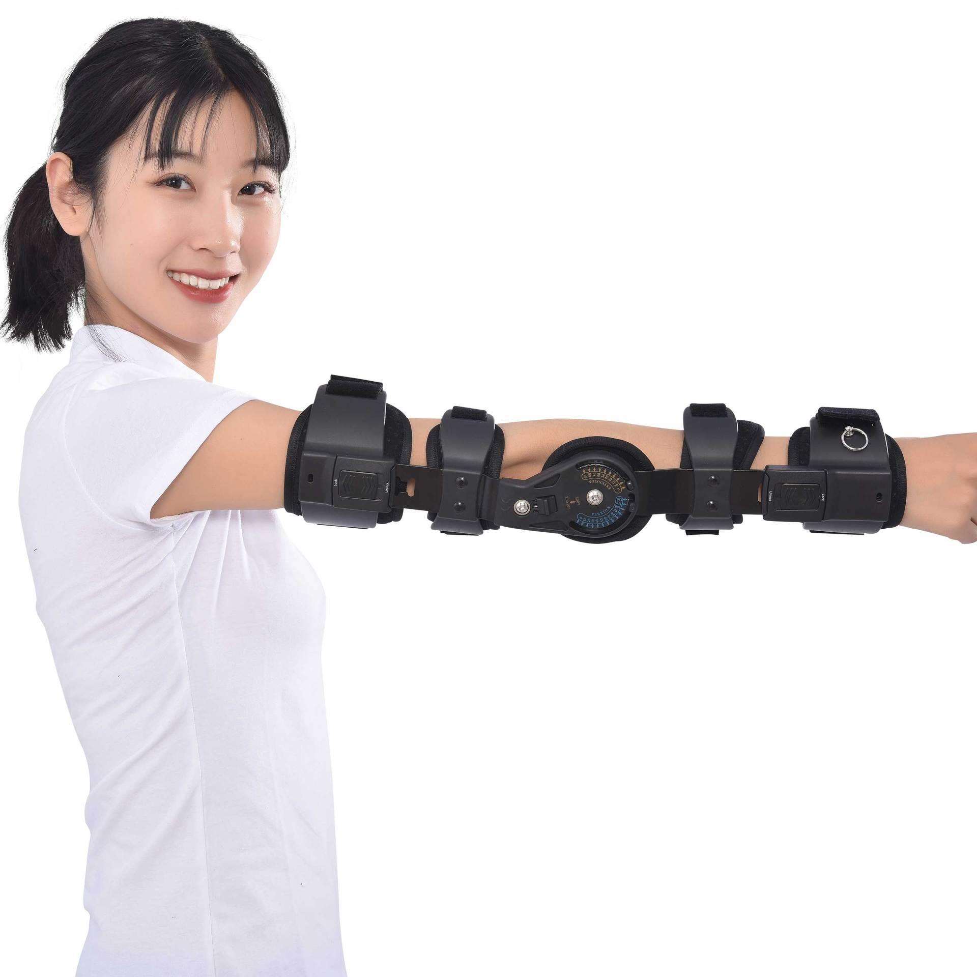 可调肘关节固定支具支架肱骨骨折手臂透气肘关节固定护具康复训练