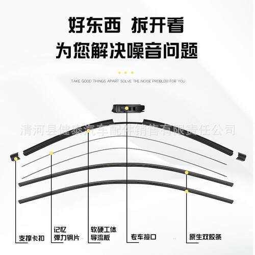 比亚迪F3双胶条雨刮器F3RL3G3F0M6F6速锐S6S7秦唐宋元汉无骨雨刷