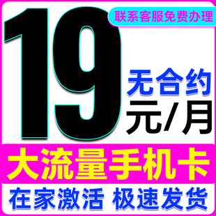 中国广电流量卡官方旗舰店低月租19元 电话卡套餐全国通用纯上网卡