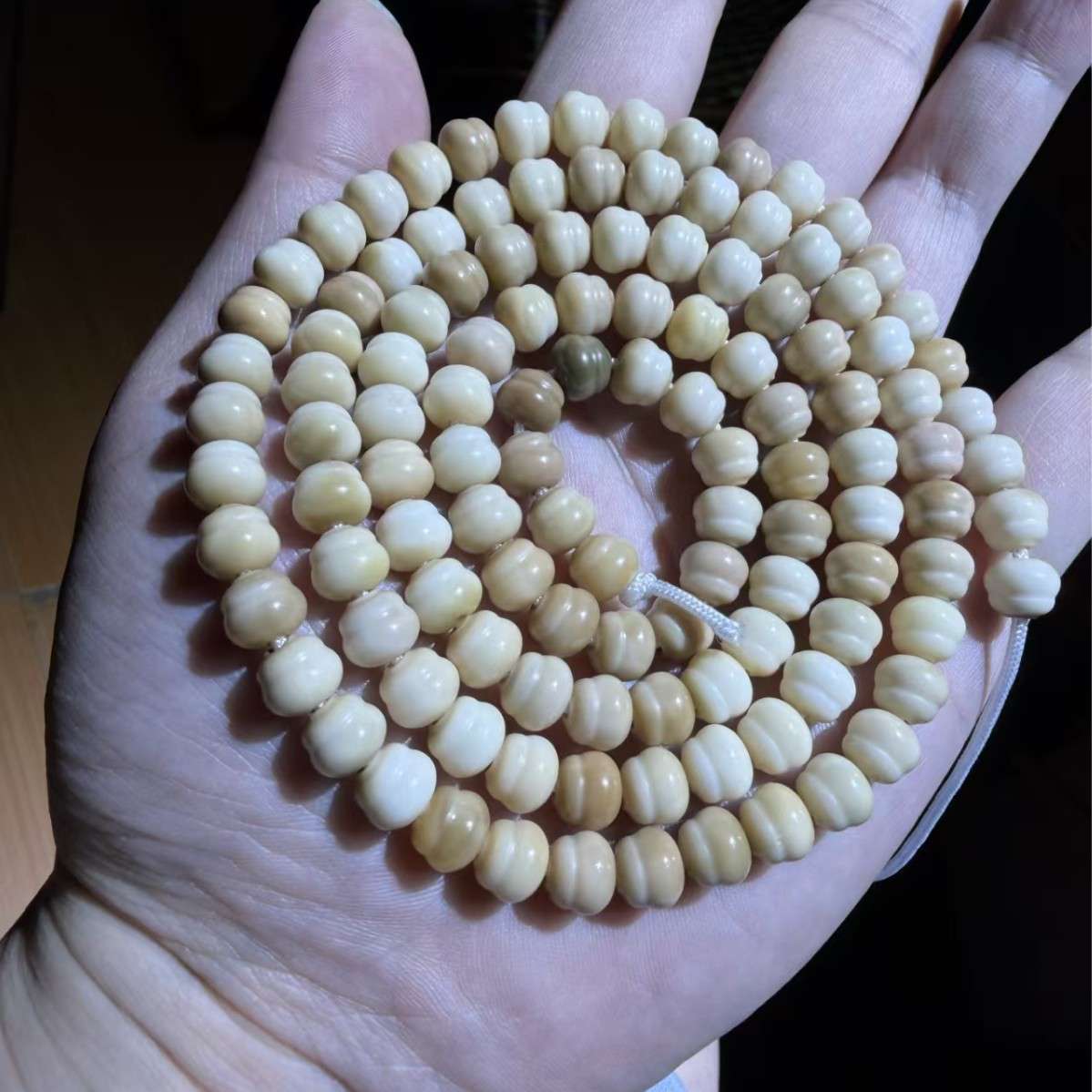 奶奶灰龙脊菩提葫芦十年老料长串手串佛珠文玩可