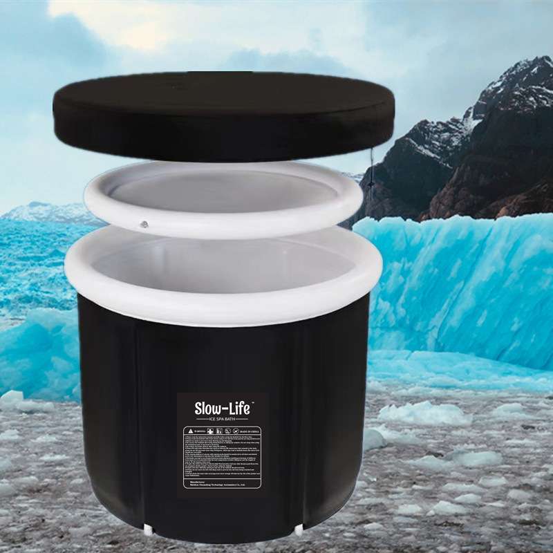 充气便携折叠冰水浴桶成人冷水浴缸洗澡盆圆形泡澡水桶icebathtub