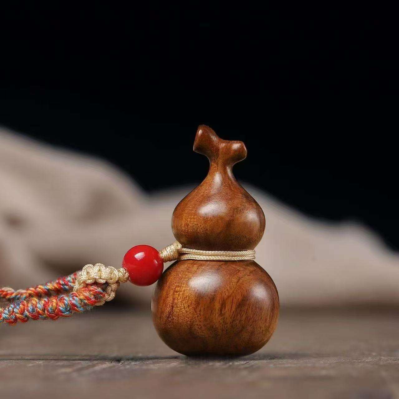 花梨木福禄小葫芦可爱挂件天然保真手工精修马年小挂件国潮手把件