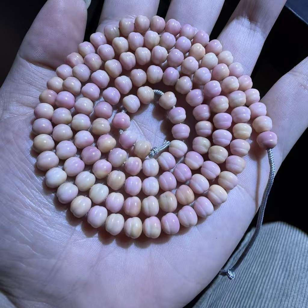 精品龙脊菩提粉晕葫芦长条手串手链佛珠文盘玩可