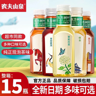 农夫山泉东方树叶茶饮料500ML瓶装 茉莉花茶绿红茶普洱0糖0卡饮品