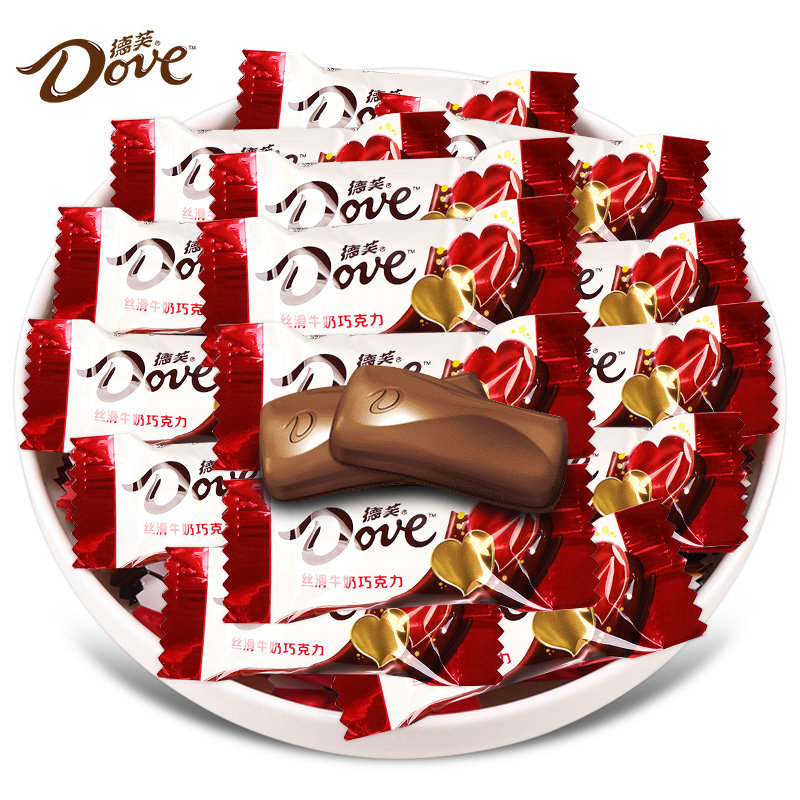 德芙丝滑牛奶巧克力散装正品零食喜糖果500g袋装伴手礼结婚庆礼物