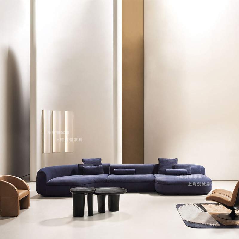 意式极简Baxter弧形沙发北欧现代别墅大户型异形Piaf转角沙发