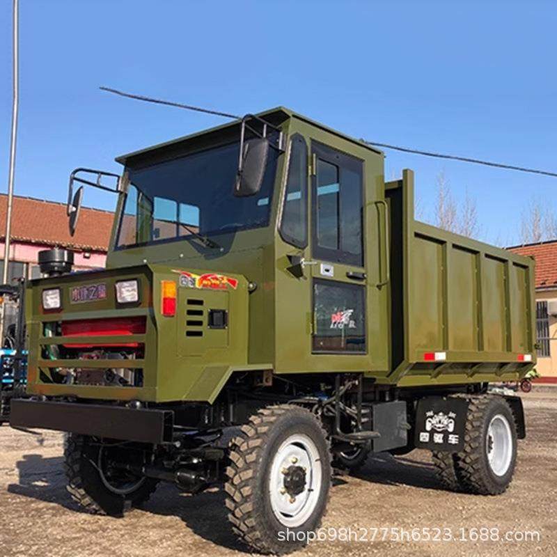 农用工地柴油四轮四不像翻斗车农用液压自卸斗式铲车四轮车爬坡王