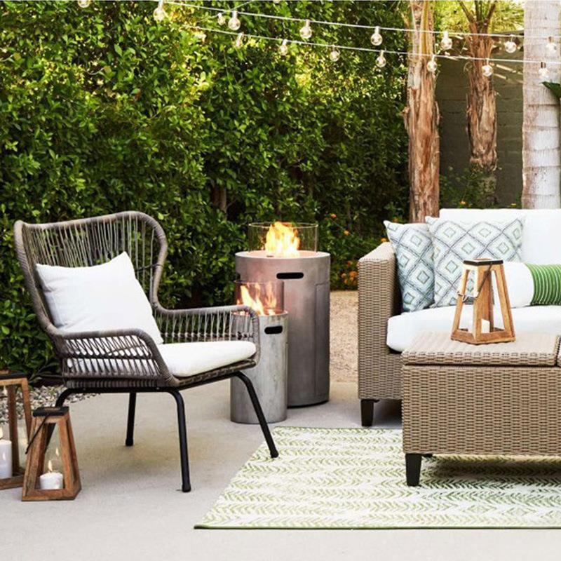 双人户外DC-19三件套藤椅休户阳外闲家具藤编椅子台花室园外靠背