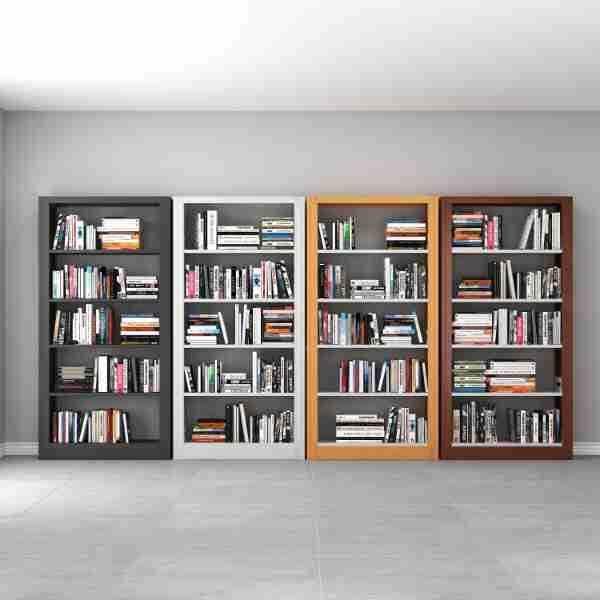 SJ-001图书馆落资地书架钢制书店学阅校单面料架览室档案加厚双铁