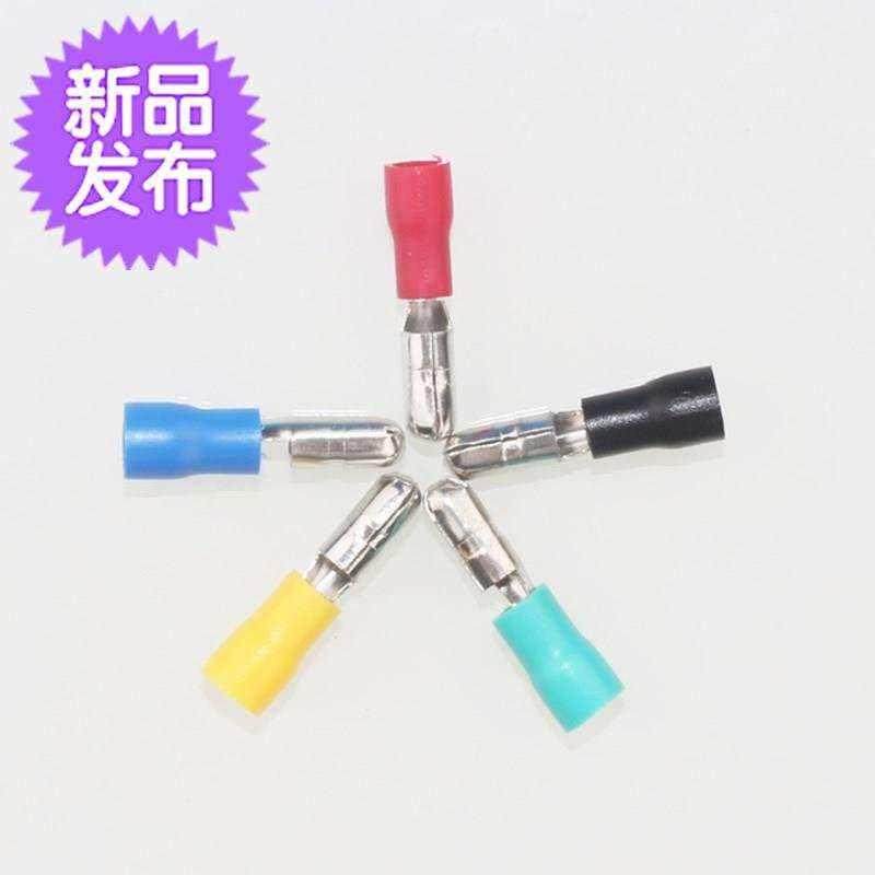 现货接线端子公母对插电线连接器接头快速接线耳绝缘冷f压插拔式