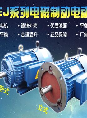 Y2EJ8090100112132三相电磁制动抱闸刹车电机全铜380v失电制