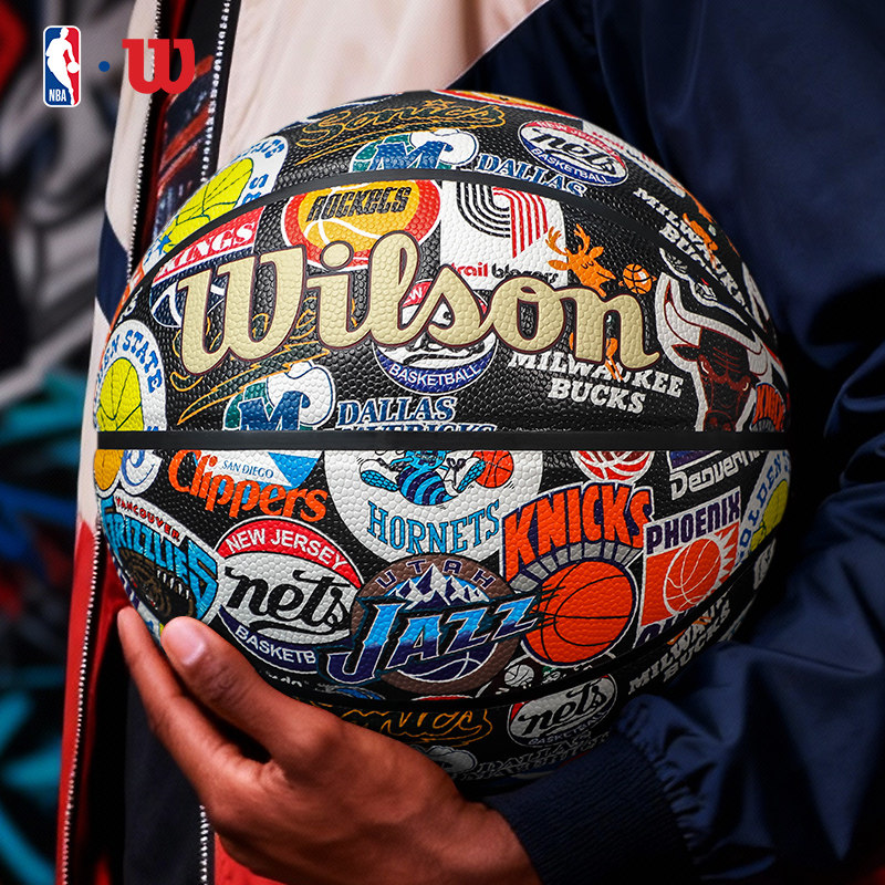 Wilson/威尔胜NBA球队潮流满印全队徽复古LOGO室内外篮球,运动/瑜伽/健身/球迷用品,篮球,淘宝优惠券,粉丝福利购,淘宝优惠卷