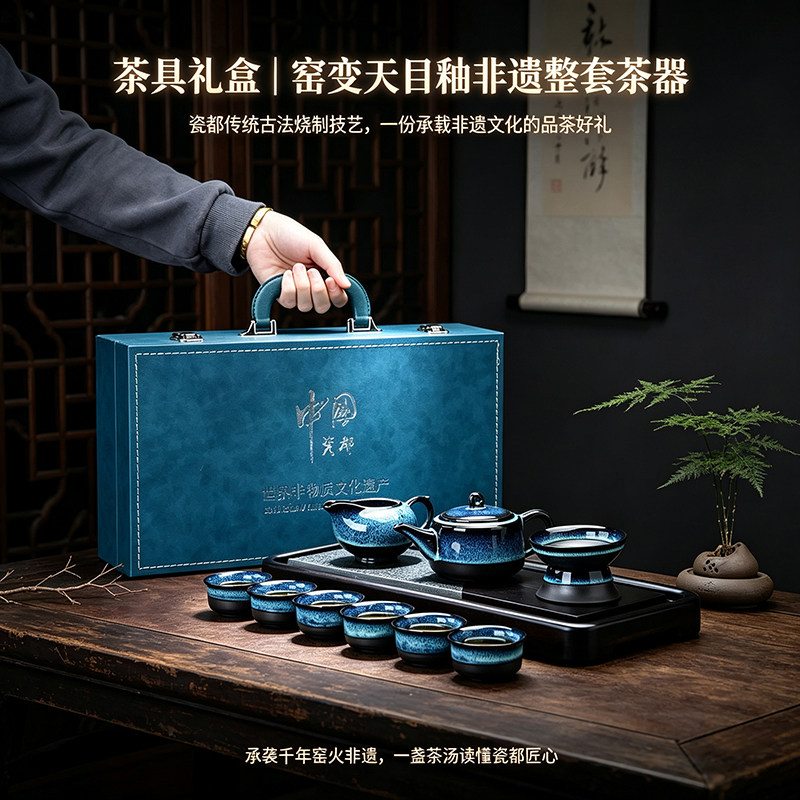 茶具套装非遗中式会客家用喝茶器