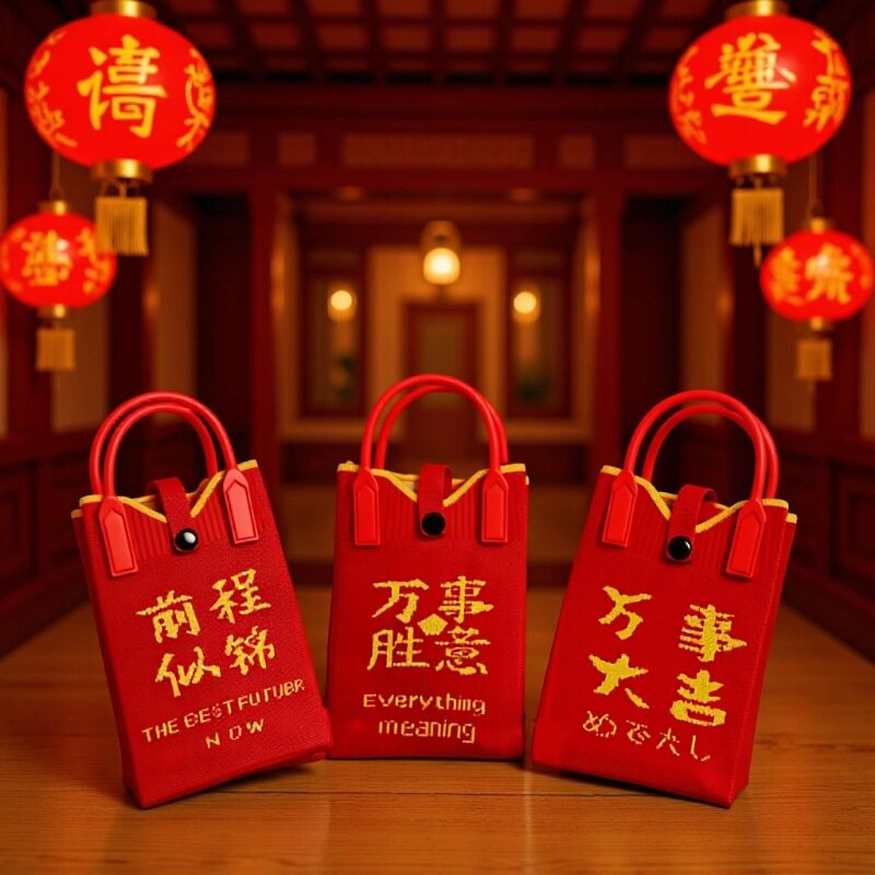 新款卡通手机包出门便捷手提针织包包手腕迷你斜挎包单肩手提包包