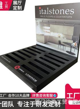 瓷砖展示架600800陶瓷展架地砖石材样品木插架多功能立式落地式