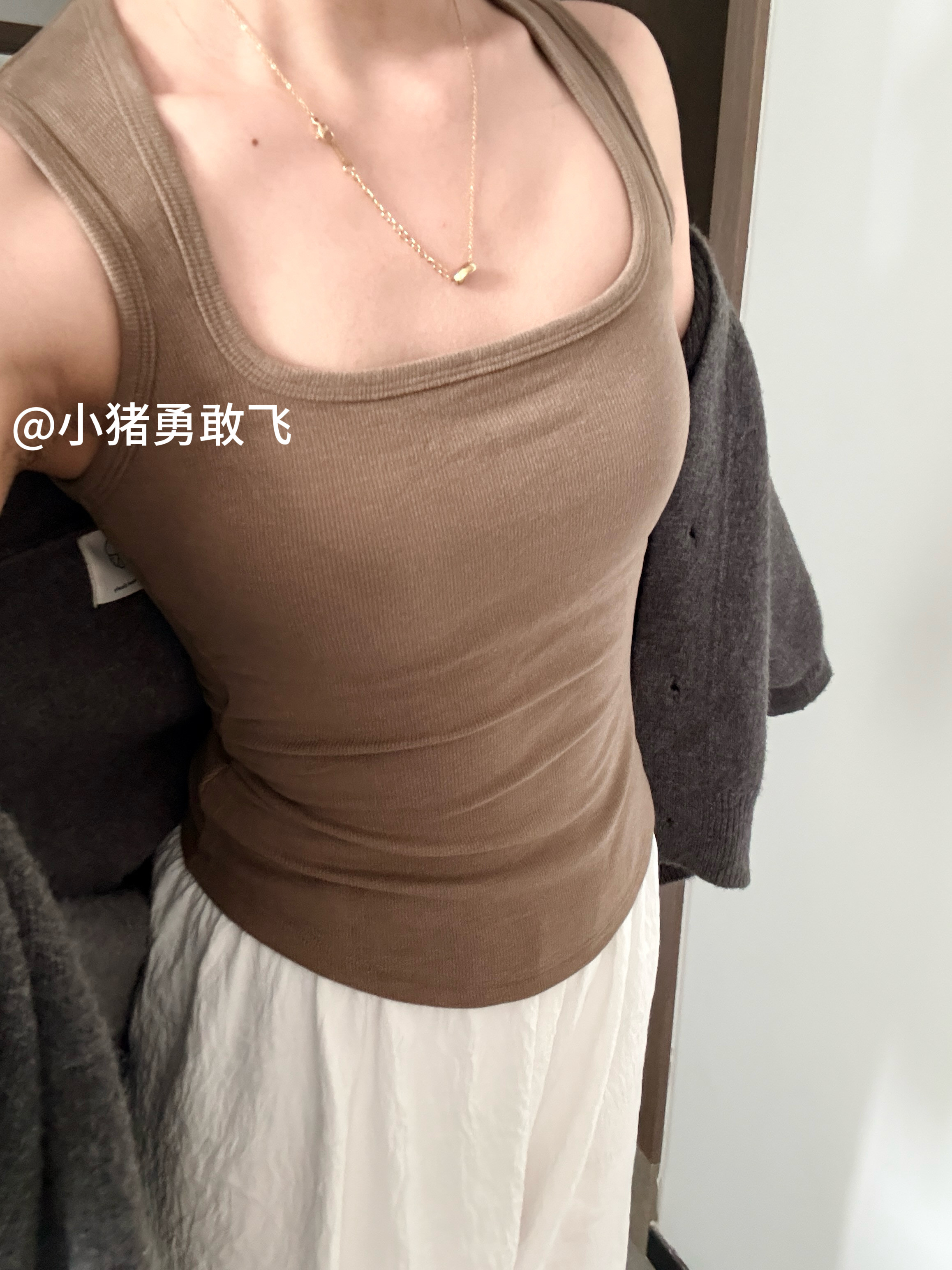 德绒保暖背心带胸垫一体免穿内衣加绒发热秋冬女内搭不空杯不上窜