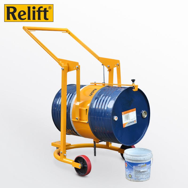 机械式油桶翻转车铁塑油桶倒料车手推倾倒车油装卸搬运车