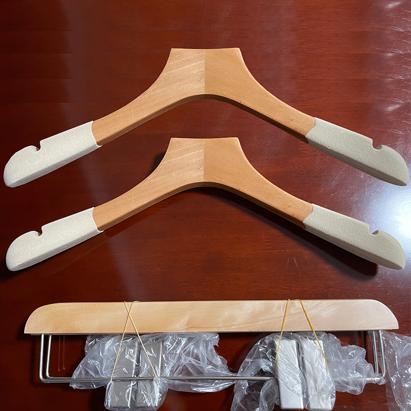植绒防滑原木色清漆实木衣架服装店男女韩版衣L挂木头婚纱LOGO定