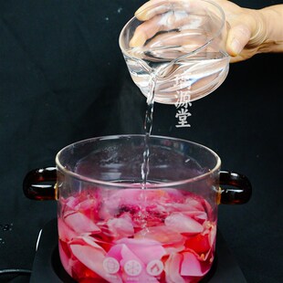 高硼硅耐热纯露专用无孔u玻璃锅盖子纯露接杯导流杯可明火加热