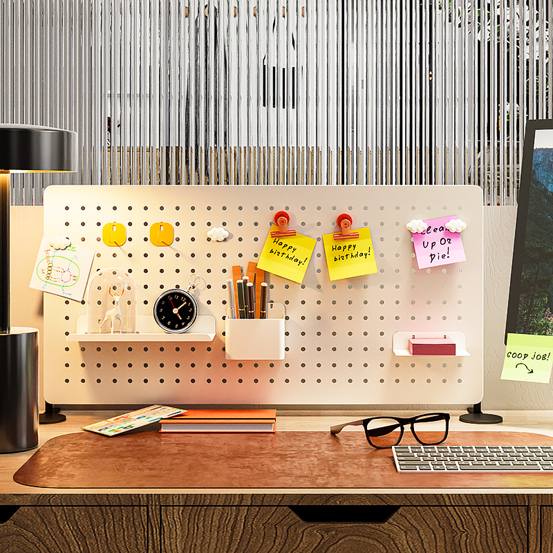 洞洞板桌面隔板书桌屏风隔断学生D学公桌挡板收纳置物架竖立式