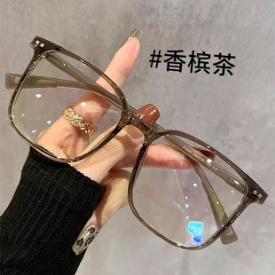 简约方形大框眼镜女防辐射抗蓝光疲劳G眼镜女款大脸显脸小眼睛镜