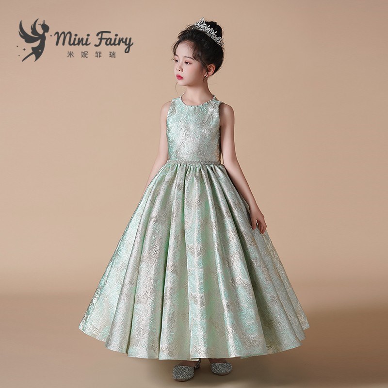 女儿童高端宴会主持m人晚礼服轻奢钢琴演出服生日公主裙小提琴演