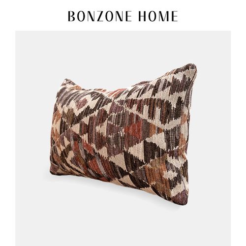 摩洛哥民a族风抱枕客厅沙发靠垫套卧室床头名宿装饰色织提花腰靠