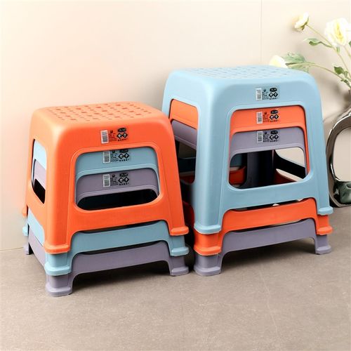 加厚塑料凳子f家用成人客厅餐桌椅子高凳防滑熟胶板凳浴室茶几小