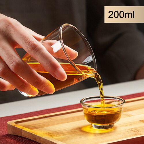 绿昌明加厚玻璃公道杯分茶器耐热功夫F茶具配件茶海透明带嘴玻璃