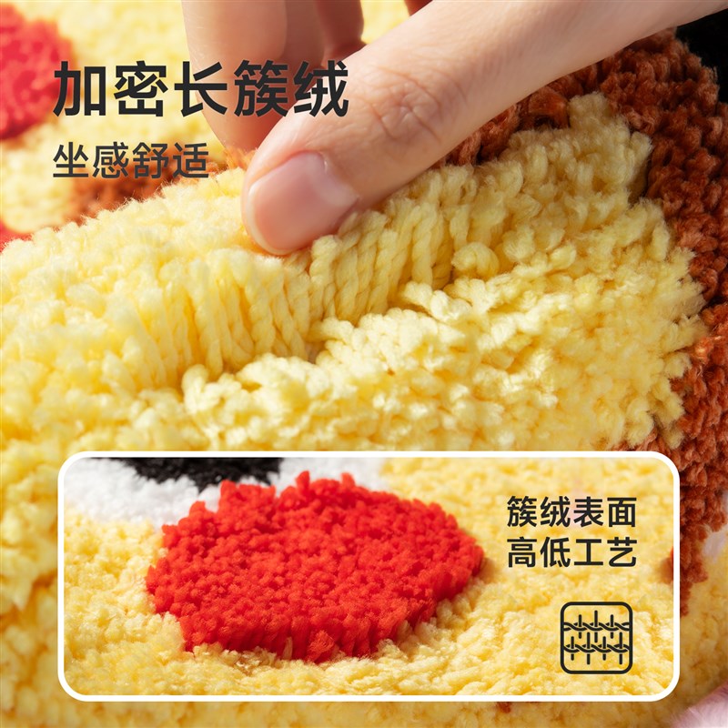 冬季簇绒坐垫椅子垫家用办公室久坐防屁股M痛加厚屁垫学生凳子座