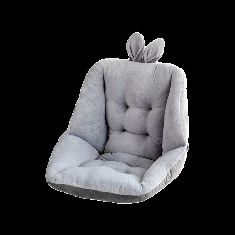 坐垫学生宿舍靠背一体秋冬季保暖软加厚办公室毛绒屁股.垫椅子靠