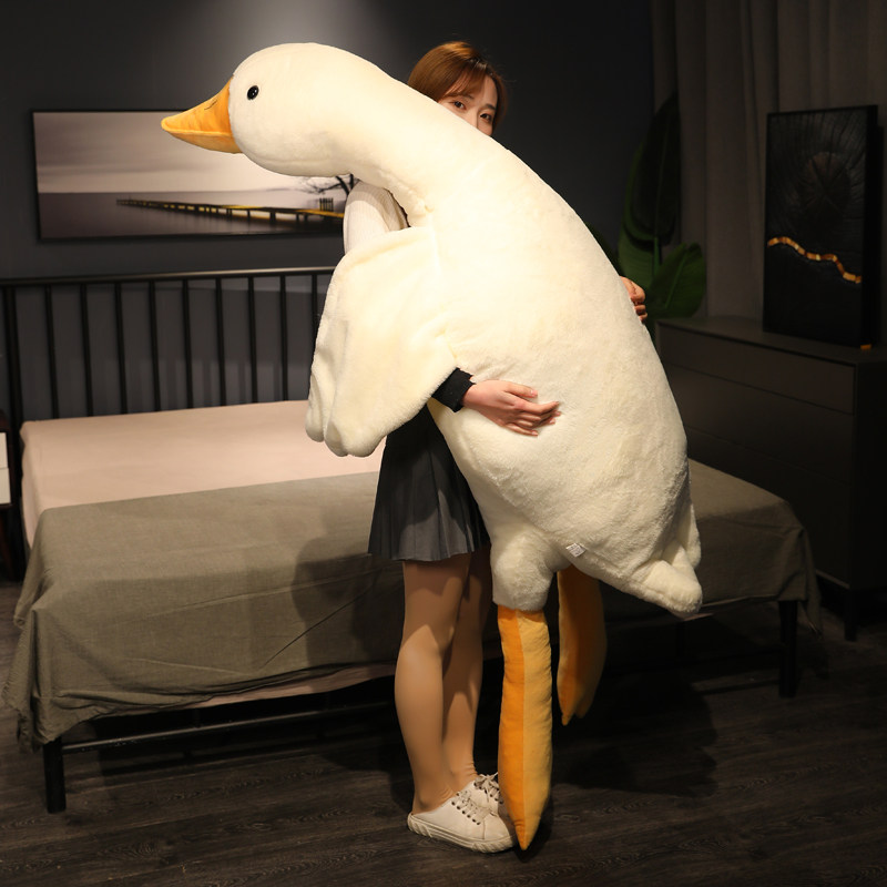 可爱大白鹅抱枕毛绒玩具抱睡公仔布娃娃床K上睡觉玩偶女孩生日礼