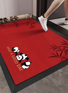 高端入户门地垫豪宅大门口进门耐B脏免洗绣花灰色别墅玄关门外脚