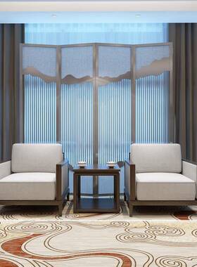 会议室贵宾接办待沙发茶几新式木现代简DIR约商务洽谈会中客公实