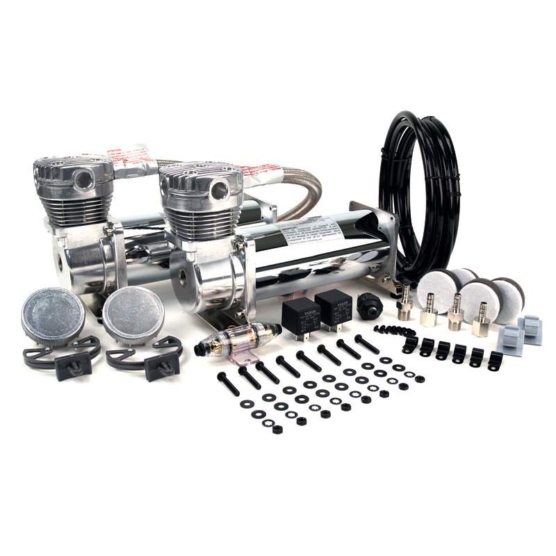 高压力大流量空气悬挂气动避震汽车底盘升降改装气泵双泵组合480C