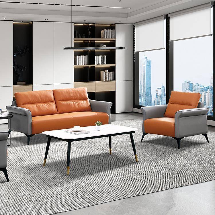 办公室商务会客沙发茶几组合简约贵宾等候接待室洽谈办公沙发
