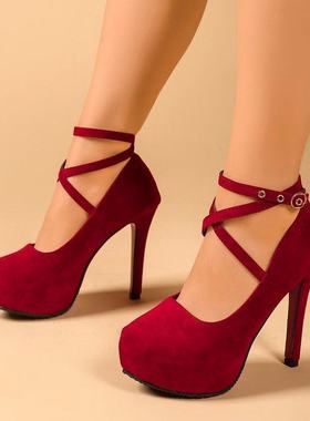 原创红色高跟鞋lolita鞋子甜美cos细跟洛丽塔jk单鞋lo鞋玛丽珍鞋