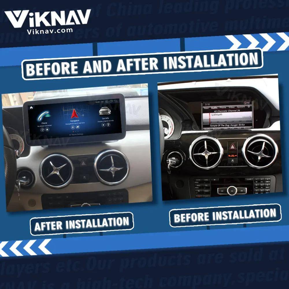 适用于奔驰GLKClassX204高通骁龙安卓13改装液晶屏智能中控导航