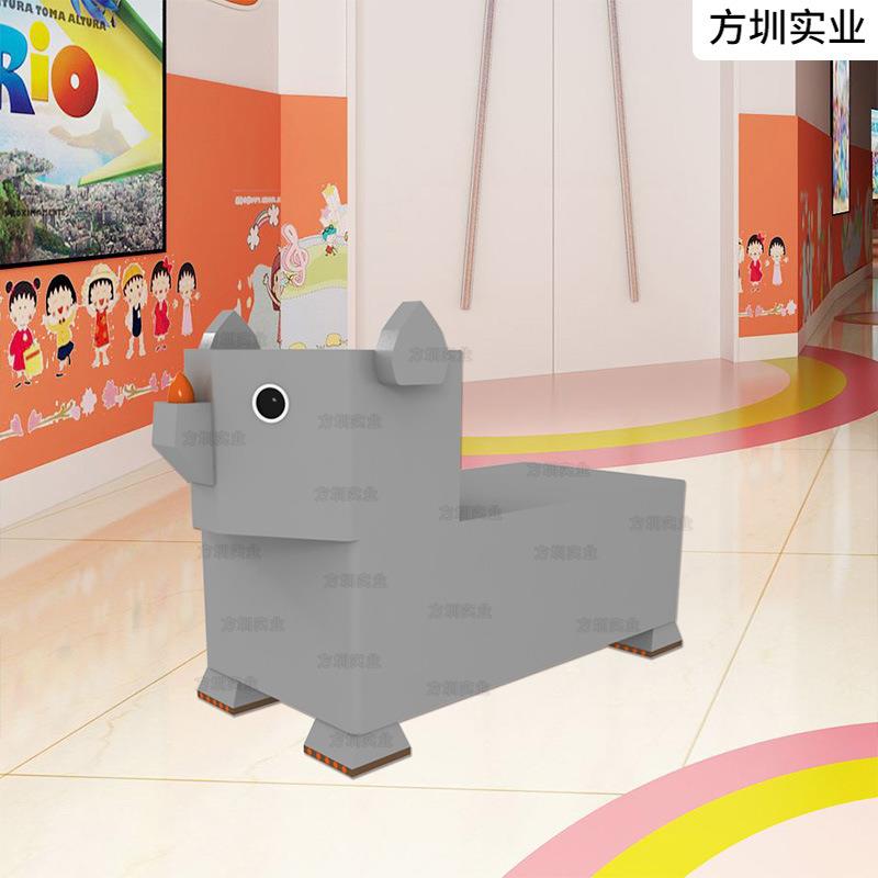 玻璃钢卡通动物雕塑座椅凳室内美陈景观摆件儿童休闲凳创意卡通椅