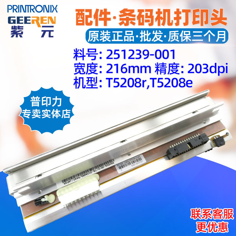 Printronix T5000 T5208r T5208e打印头251239001 250004001D头
