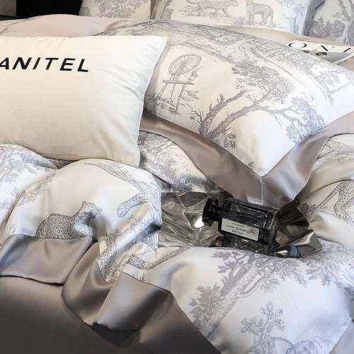 夏季凉感莱赛尔兰精天丝四件套冰丝滑被套裸睡1.8床笠高级感床品