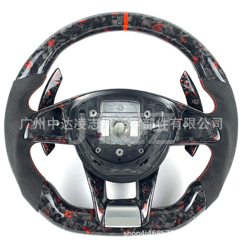 适用于奔驰A45CLA45AMGC63C43E63E53级ECLS级GLEGLC方向盘碳纤维