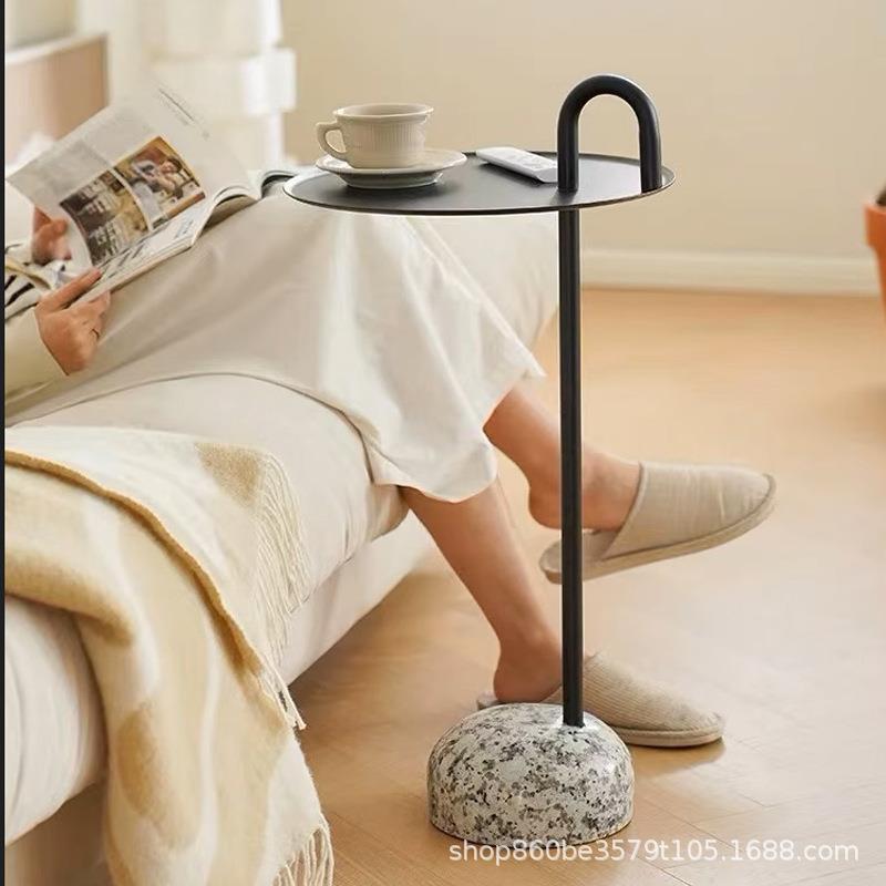 造心家具|现代简约便移动需要组装出口卧室花岗岩底座金属边几桌